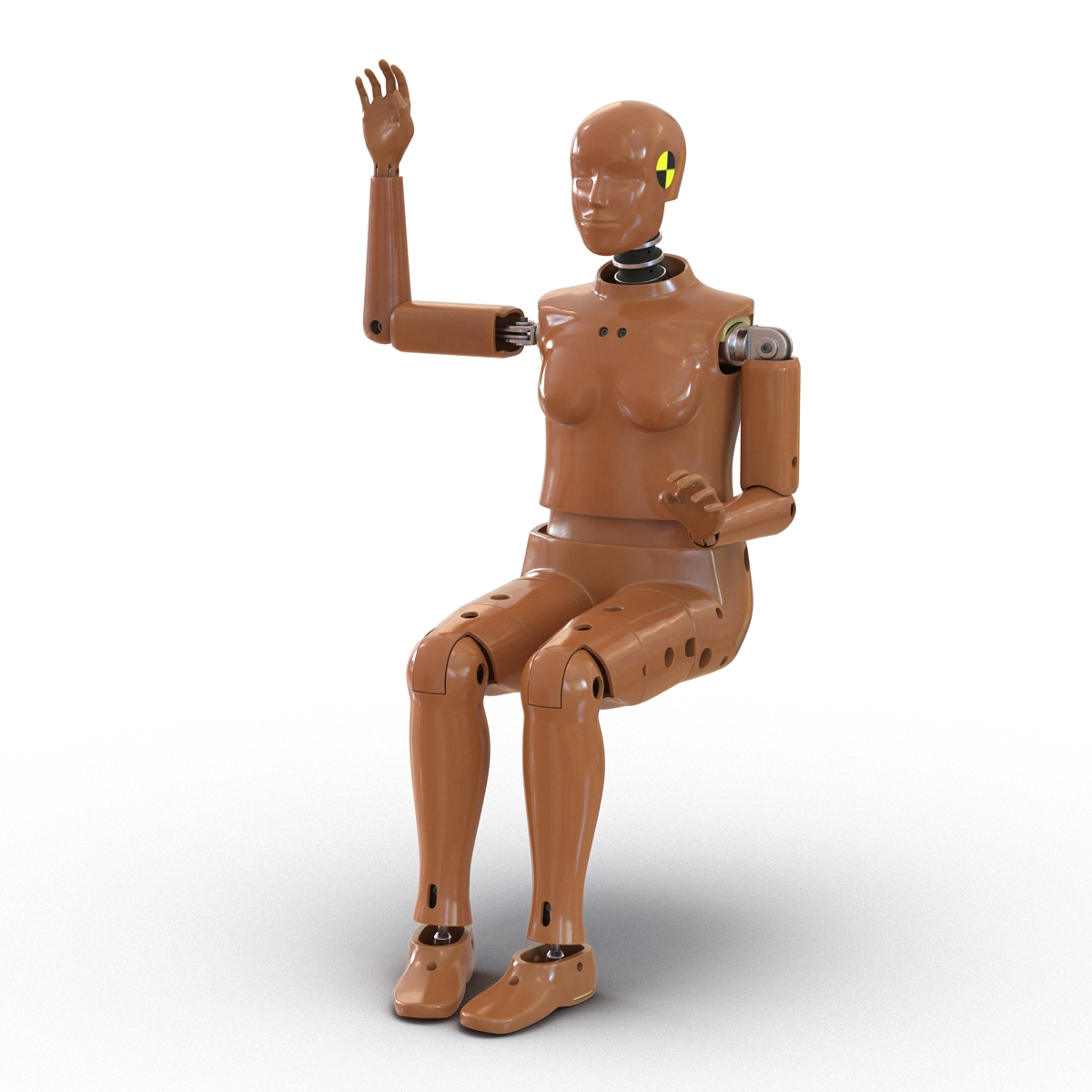 3D model Female Crash Test Dummy Rigged