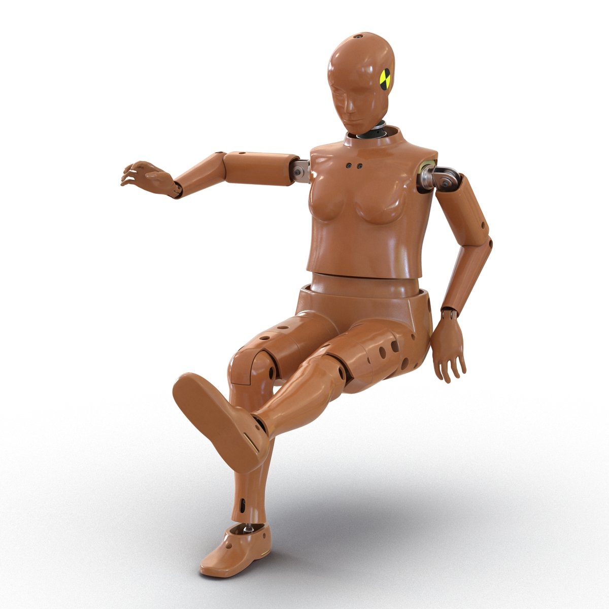 3D model Female Crash Test Dummy Rigged