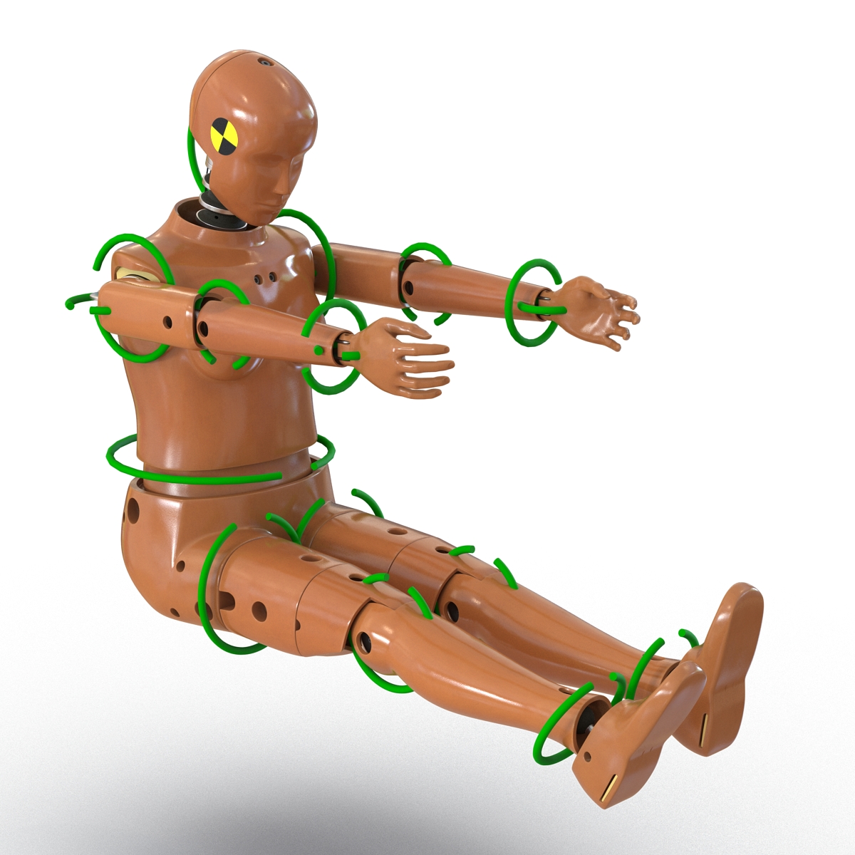 3D model Female Crash Test Dummy Rigged