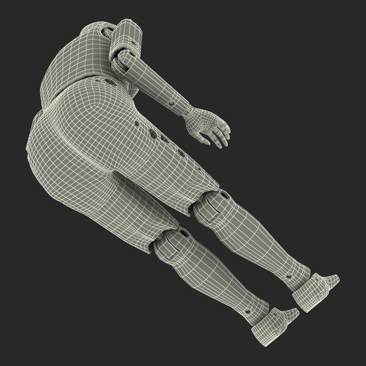 3D model Female Crash Test Dummy Rigged