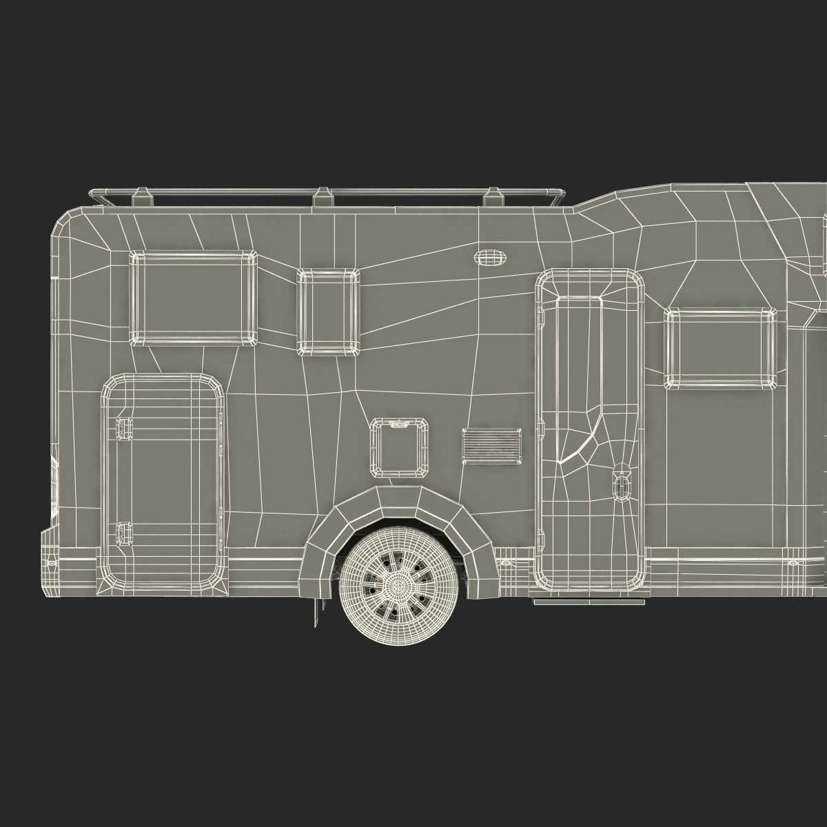 3D Motorhome Generic Simple Interior model