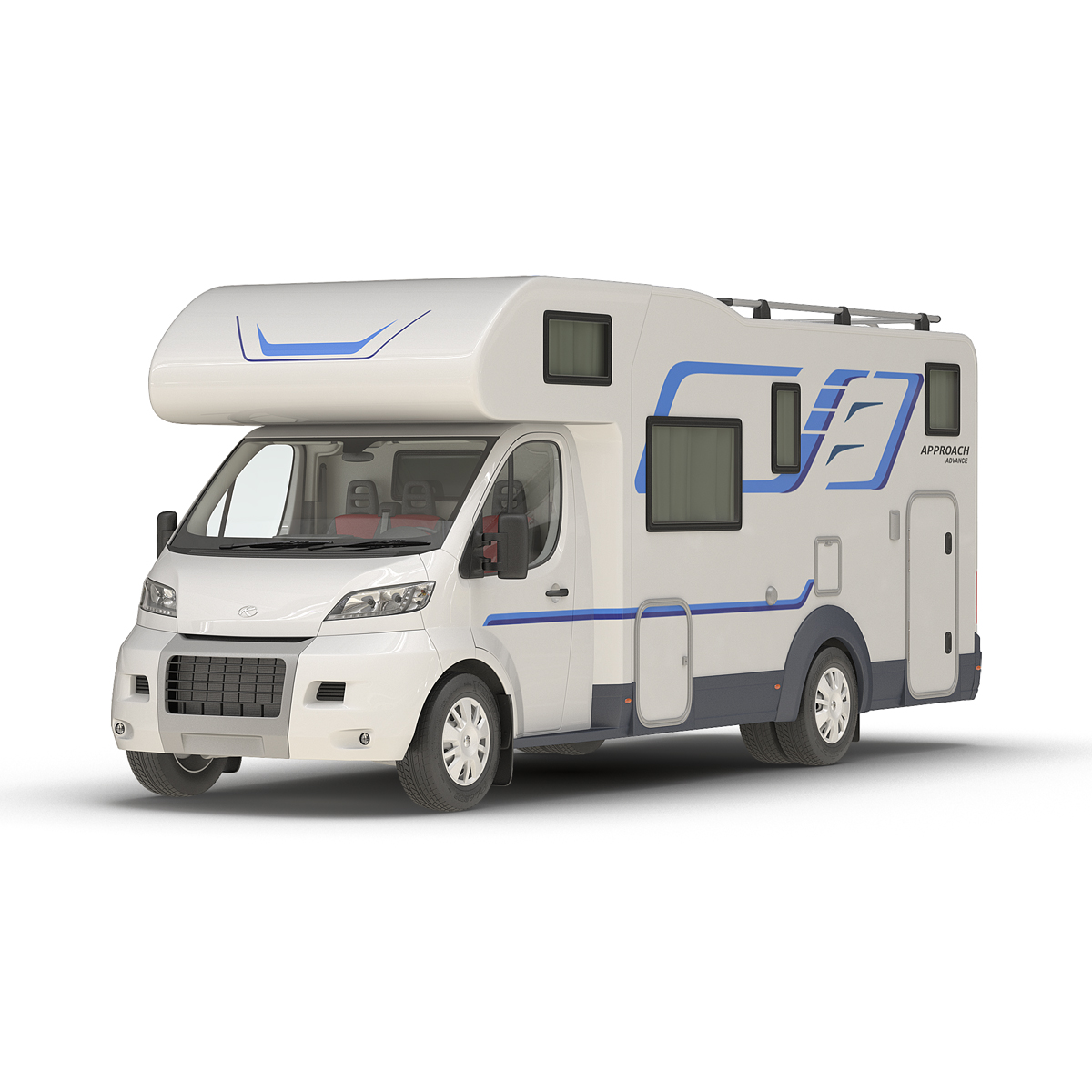 3D Tag Axle Motorhome model