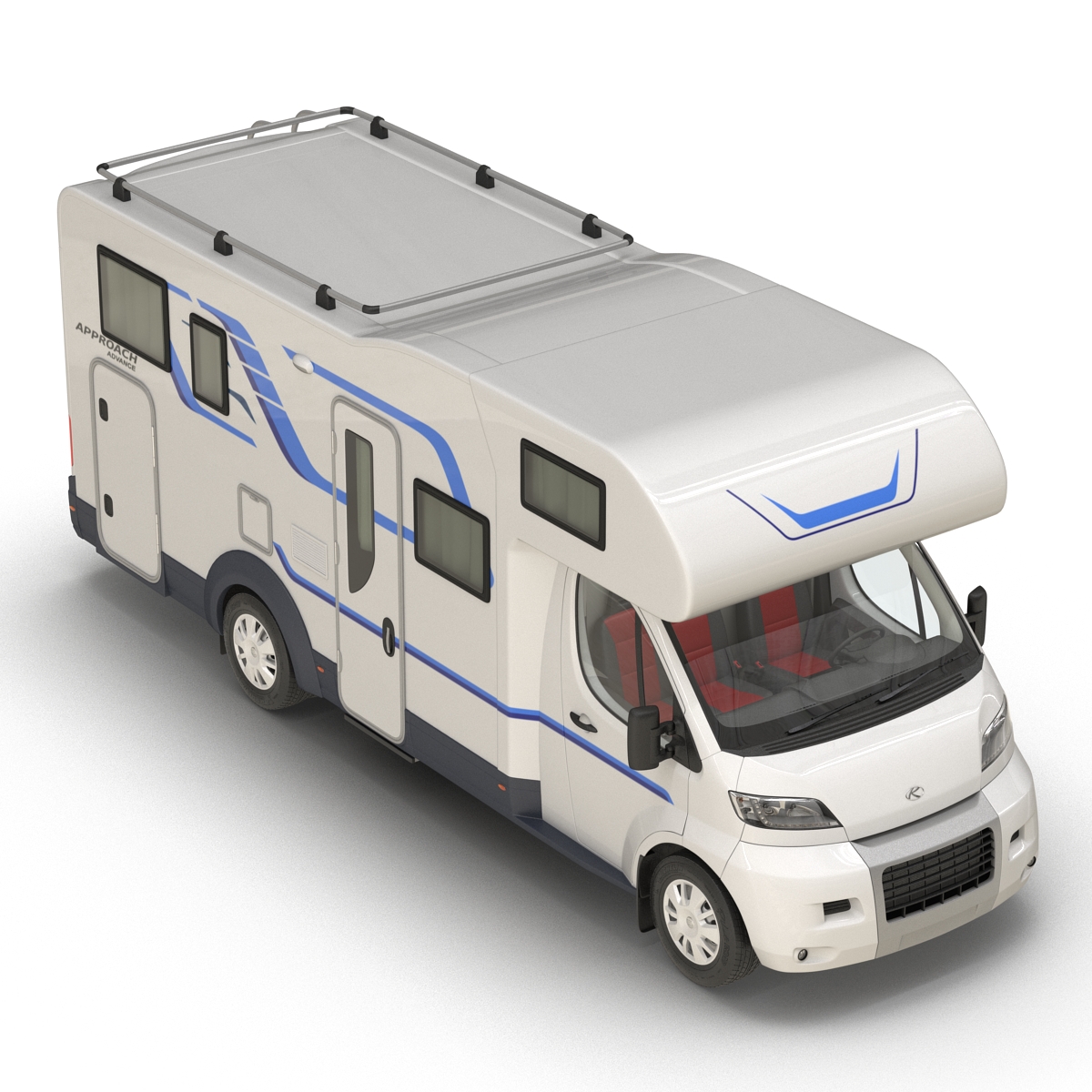 3D Tag Axle Motorhome model