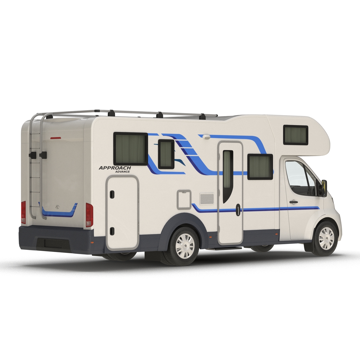 3D Tag Axle Motorhome model