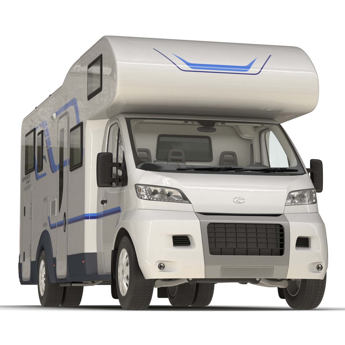 3D Tag Axle Motorhome model