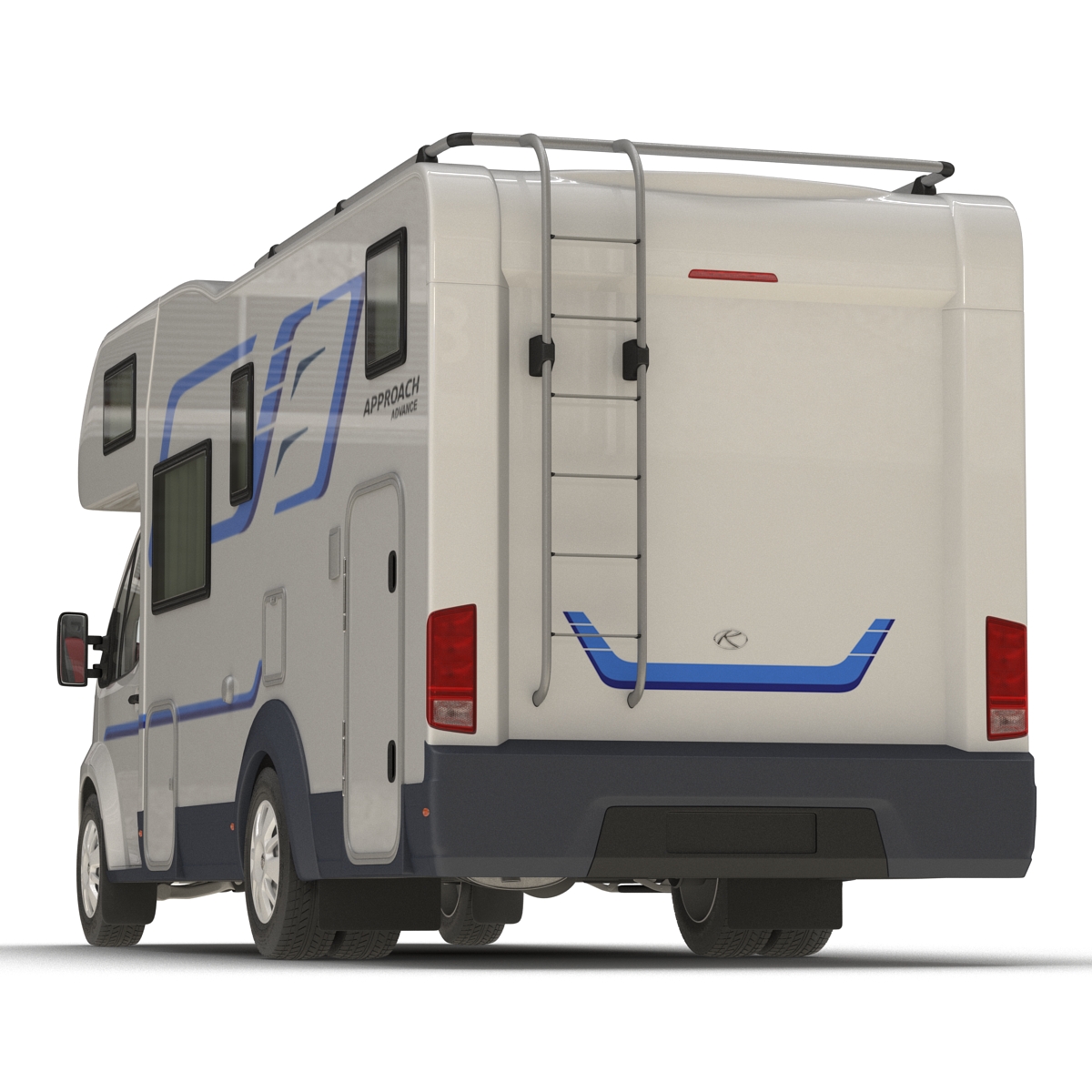 3D Tag Axle Motorhome model