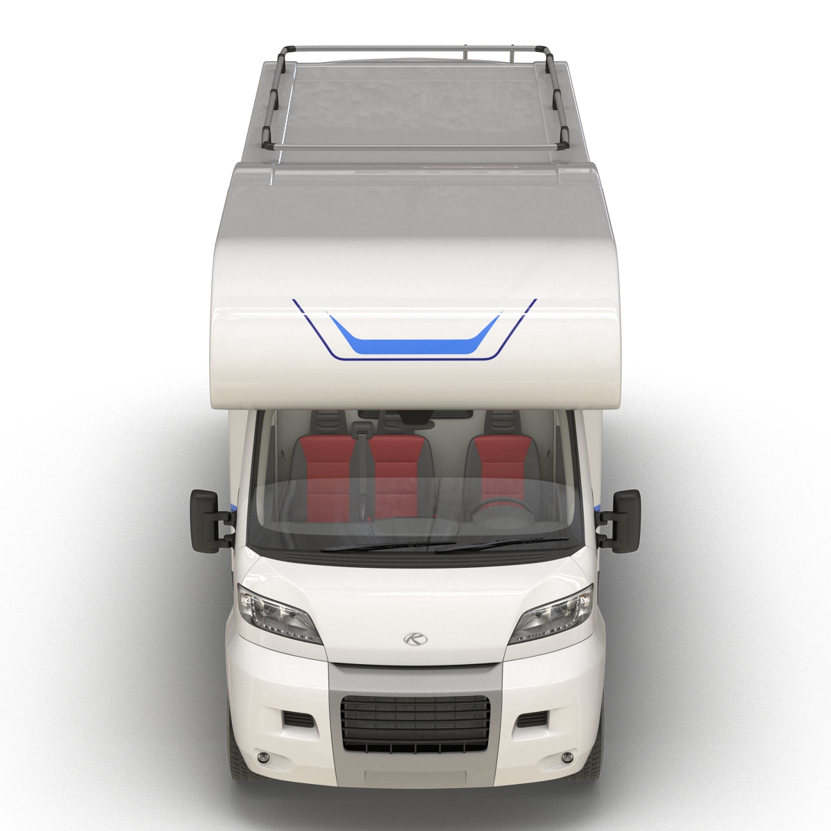 3D Tag Axle Motorhome model