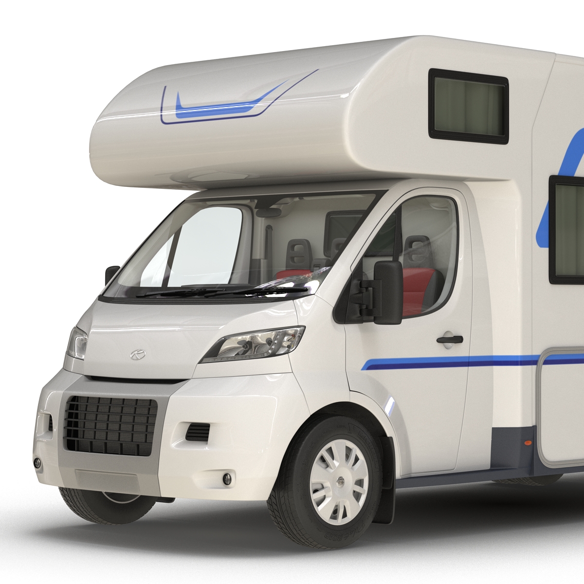 3D Tag Axle Motorhome model