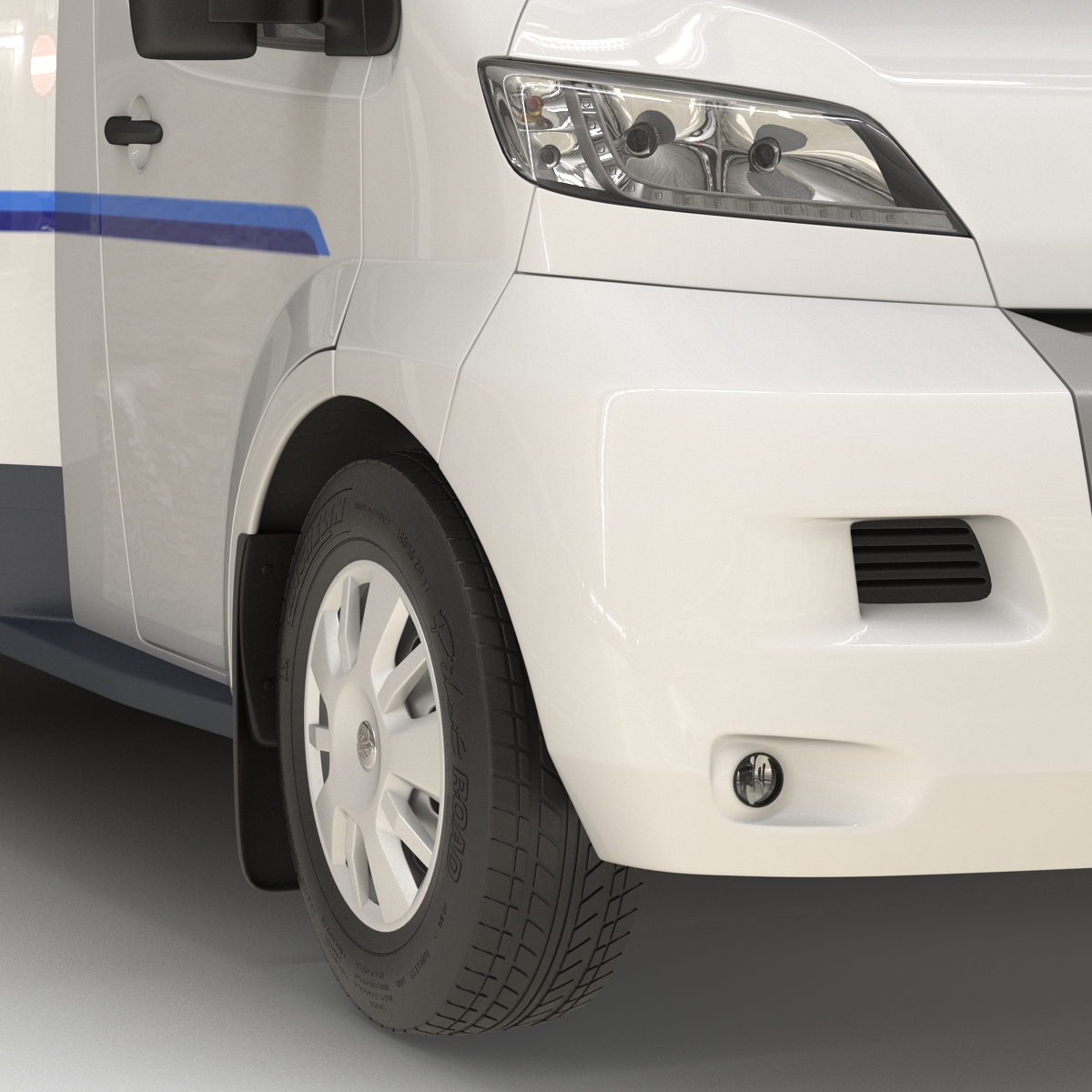 3D Tag Axle Motorhome model