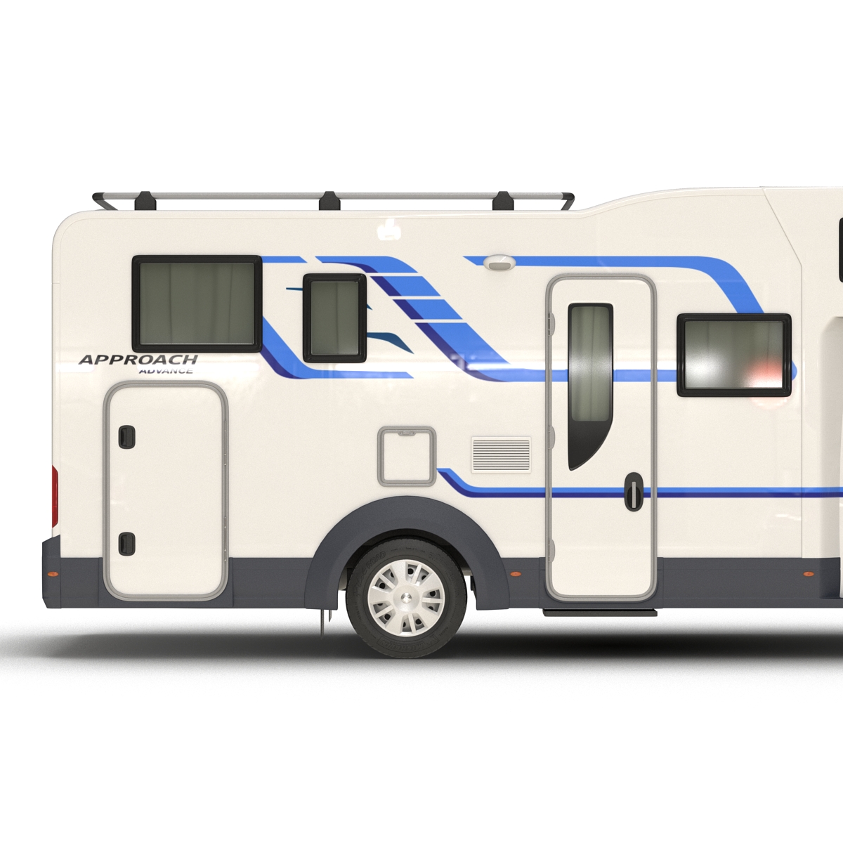 3D Tag Axle Motorhome model