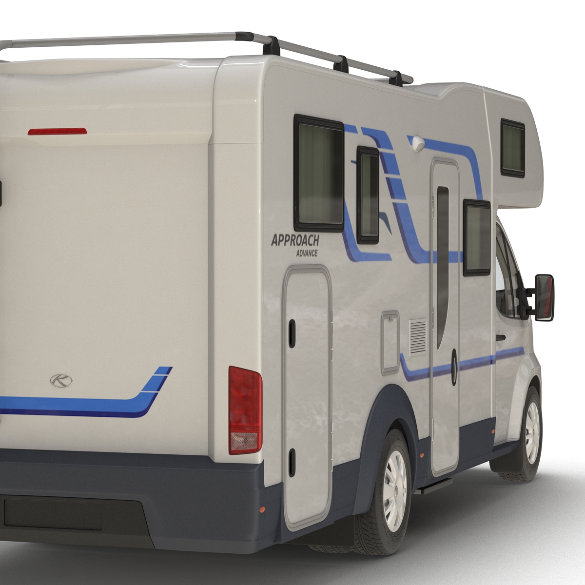 3D Tag Axle Motorhome model