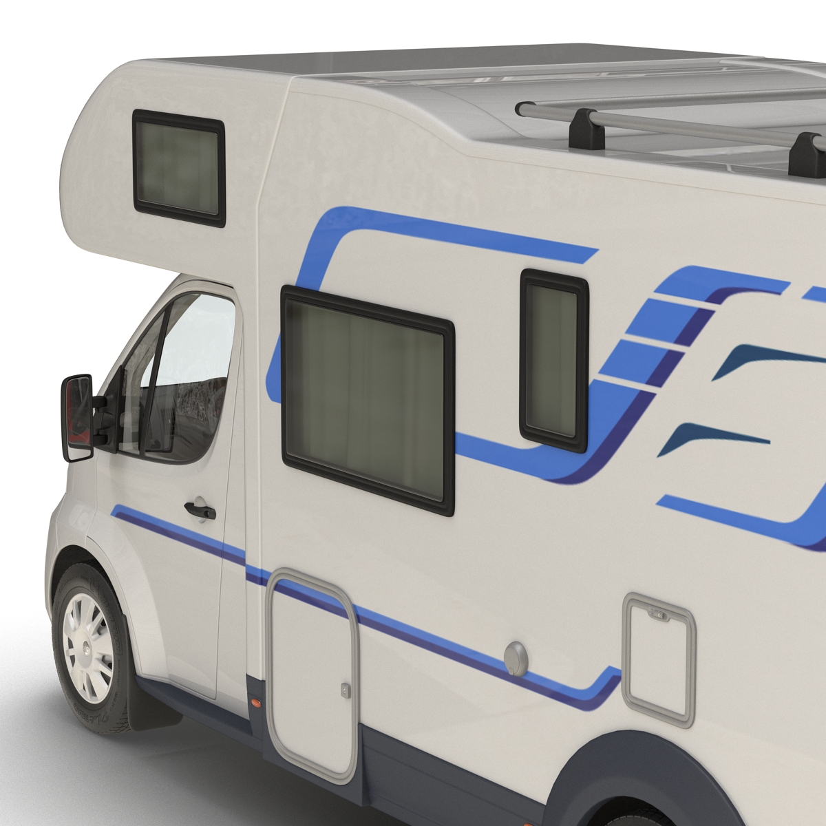 3D Tag Axle Motorhome model