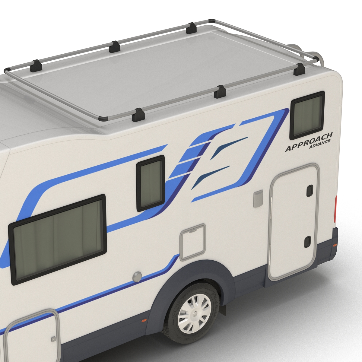 3D Tag Axle Motorhome model