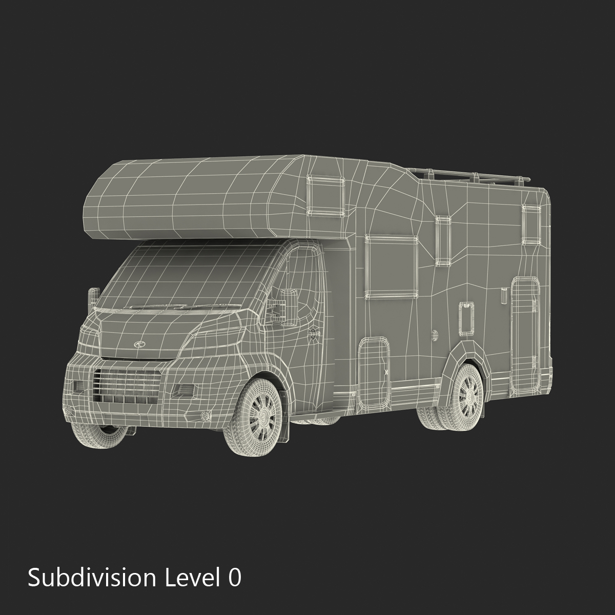 3D Tag Axle Motorhome model