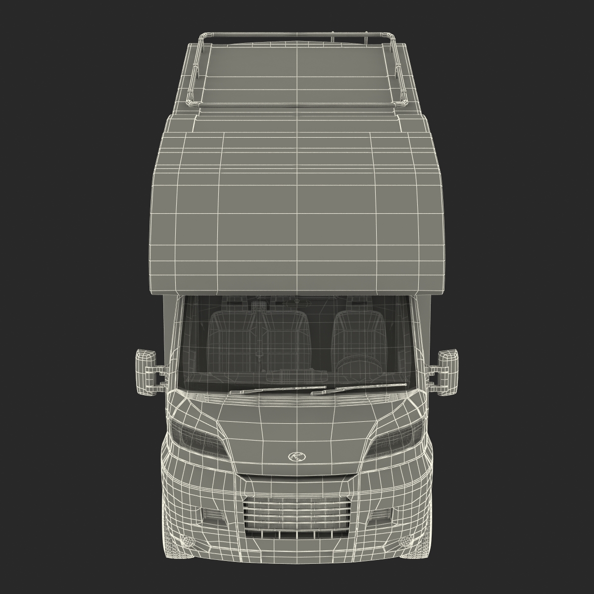 3D Tag Axle Motorhome model