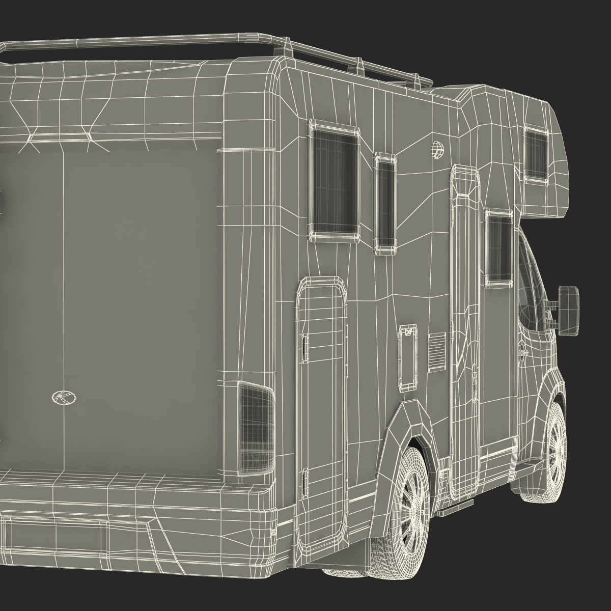 3D Tag Axle Motorhome model