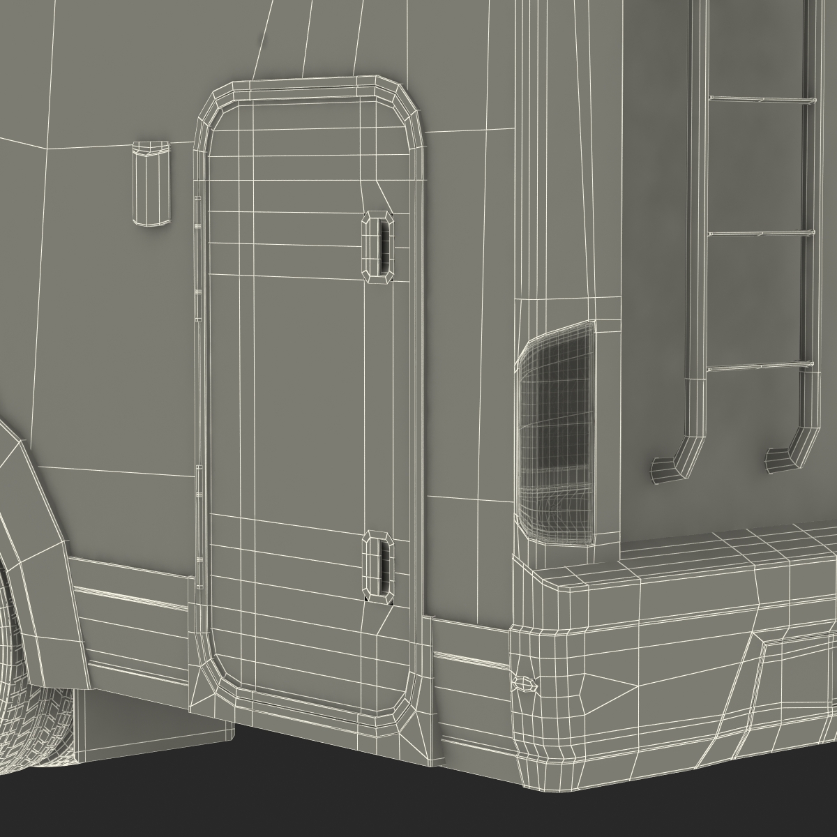 3D Tag Axle Motorhome model