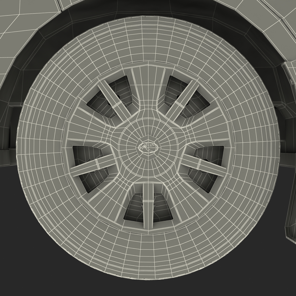 3D Tag Axle Motorhome model