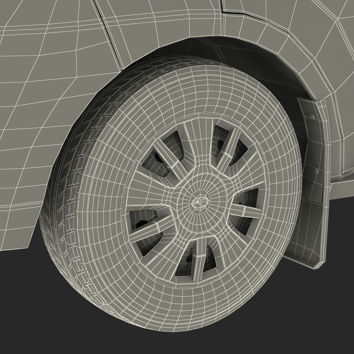 3D Tag Axle Motorhome model