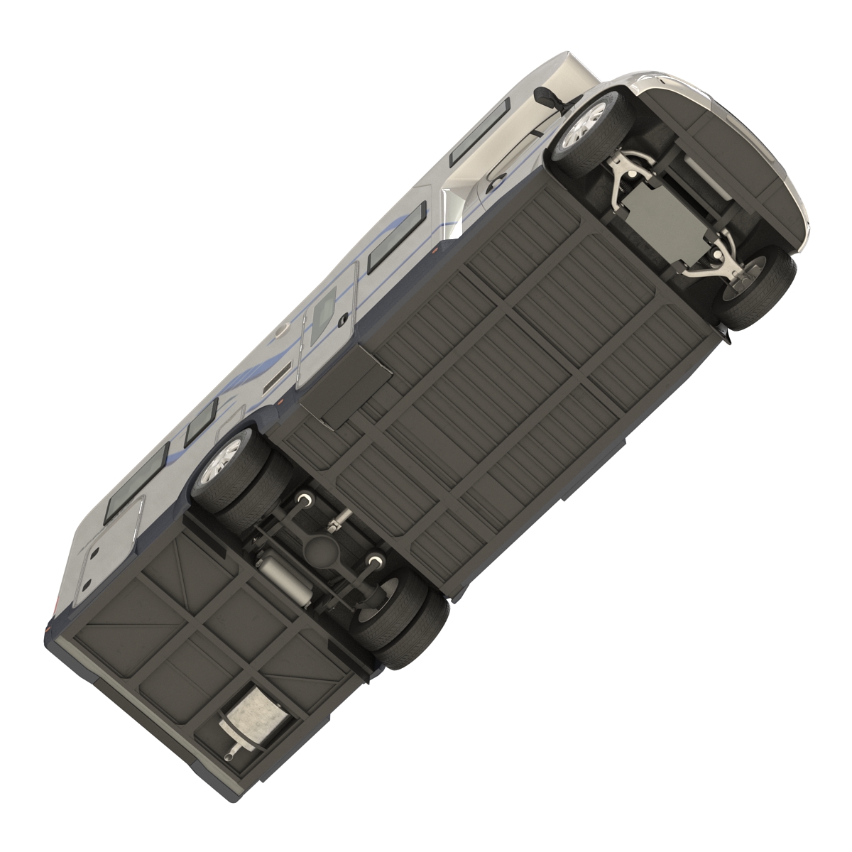 3D model Tag Axle Motorhome Rigged