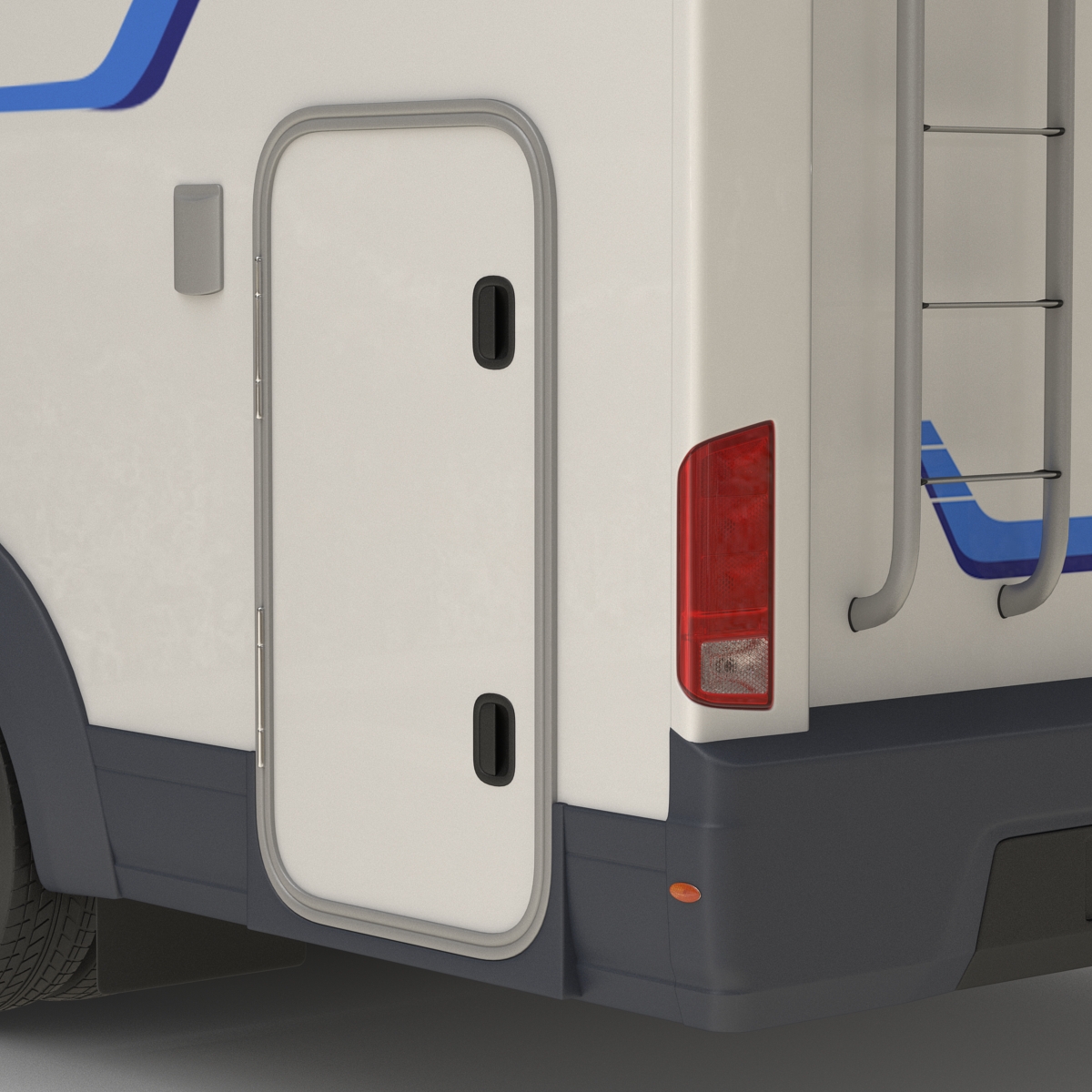 Tag Axle Motorhome Simple Interior 3D model
