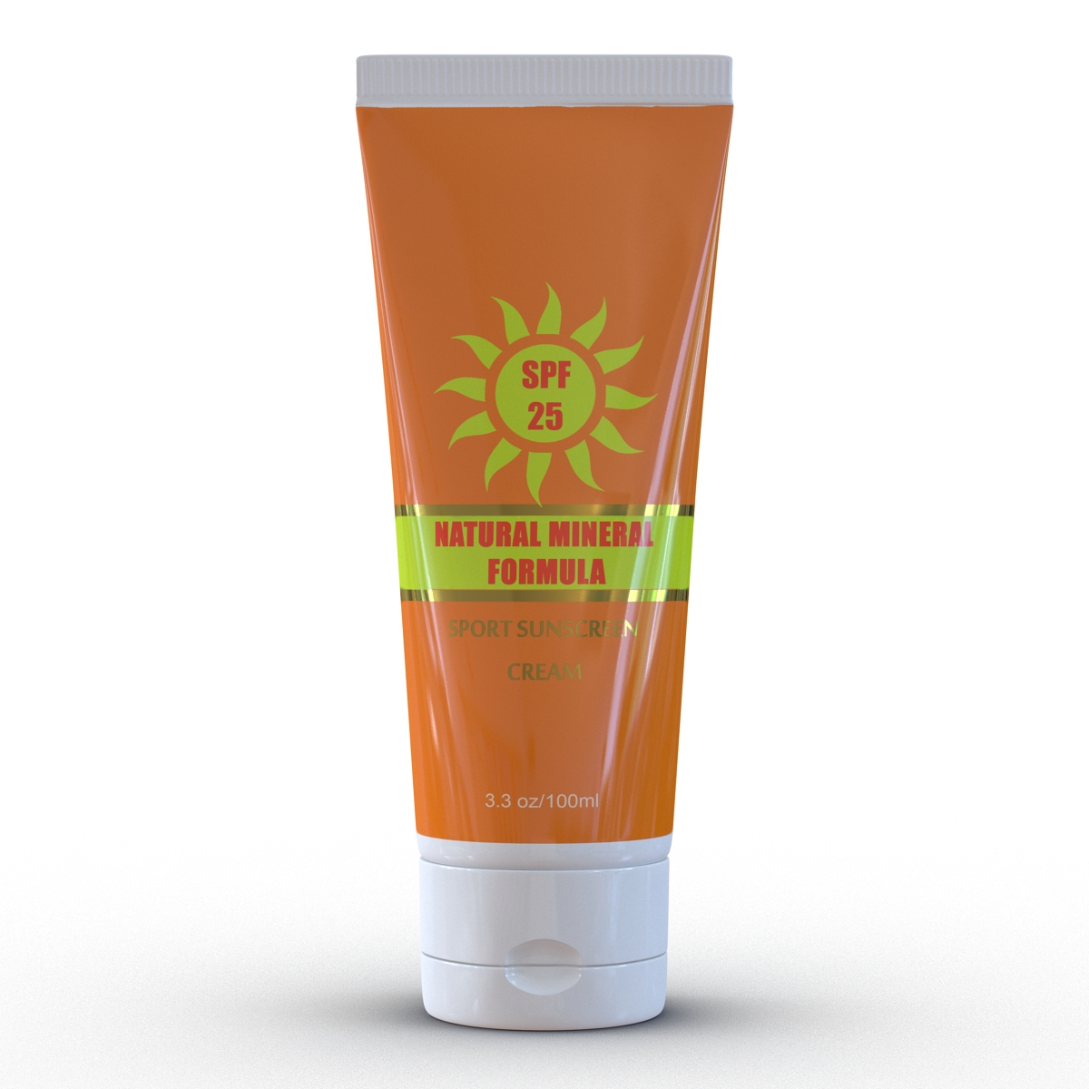 Sunscreen Tube Generic 3D