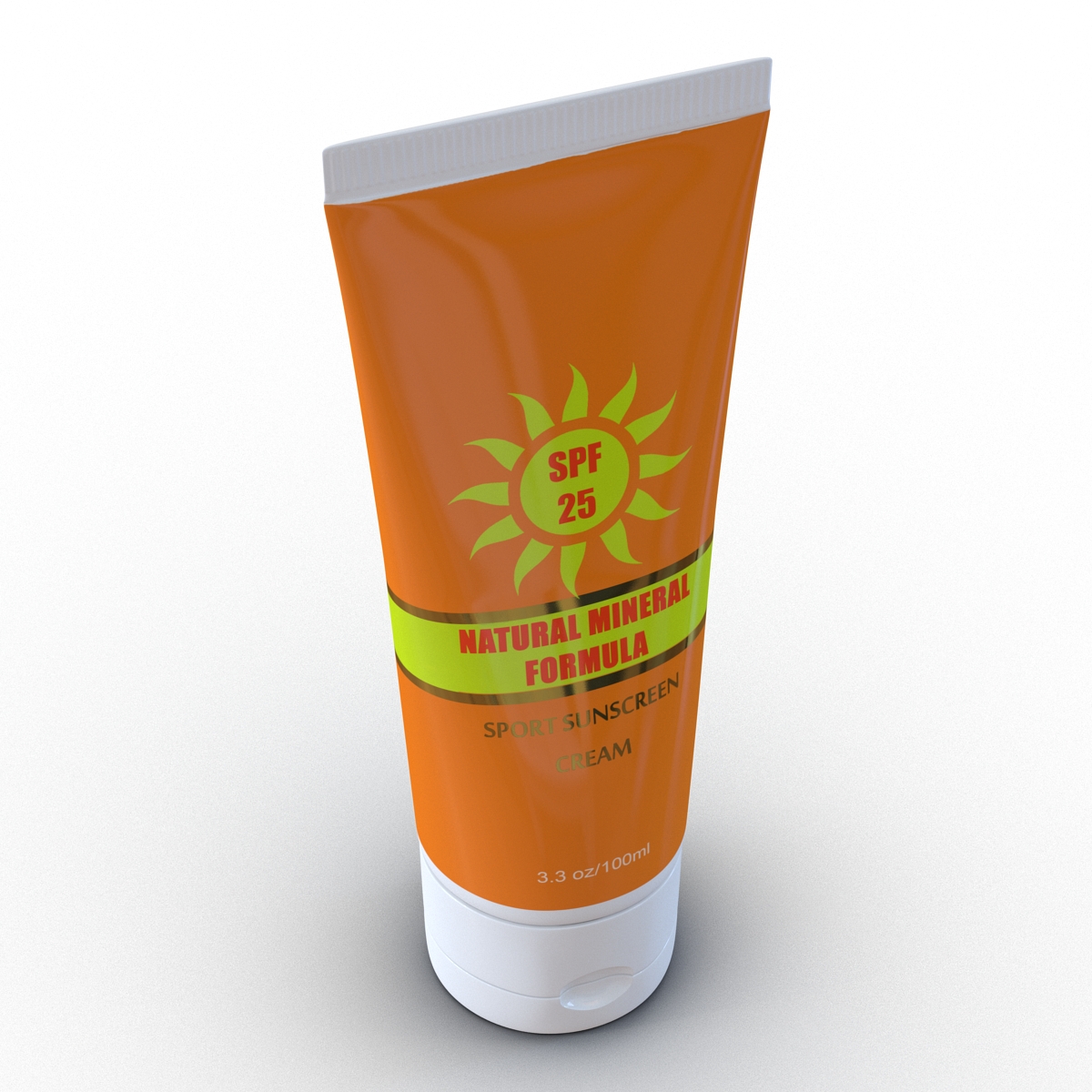 Sunscreen Tube Generic 3D