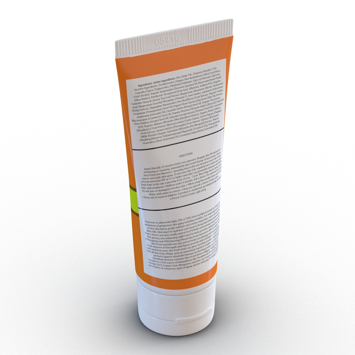 Sunscreen Tube Generic 3D