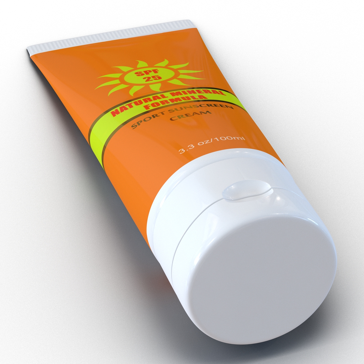 Sunscreen Tube Generic 3D