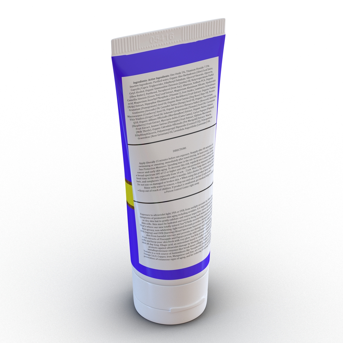 Sunscreen Tube Generic 2 3D model