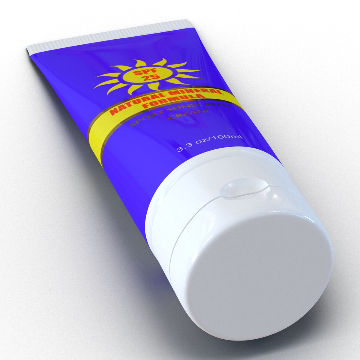 Sunscreen Tube Generic 2 3D model