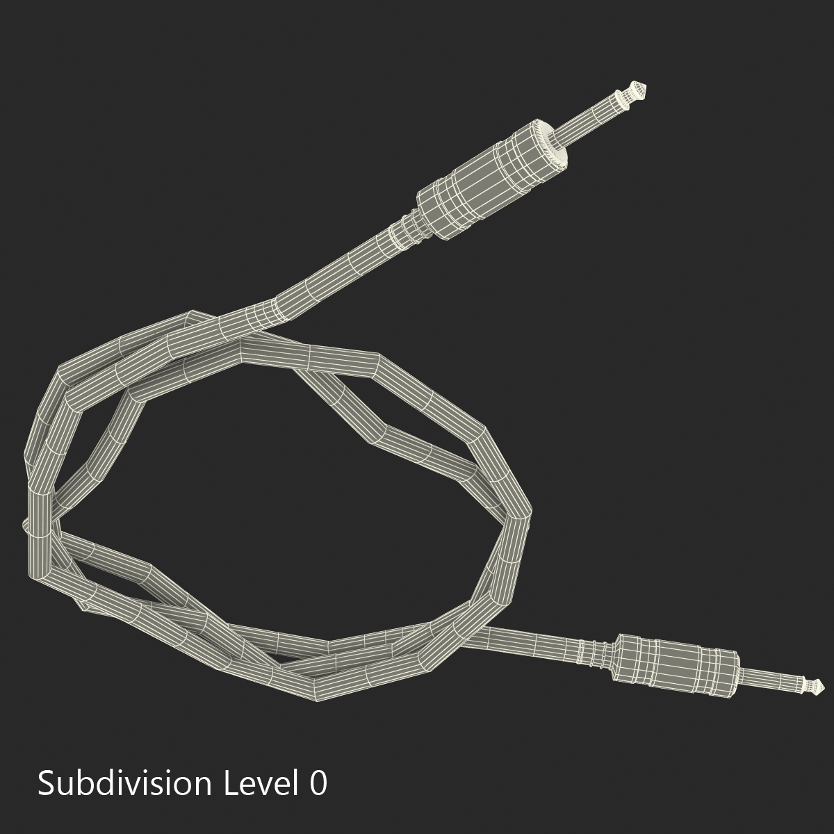 Guitar Cable Rigged 3D model