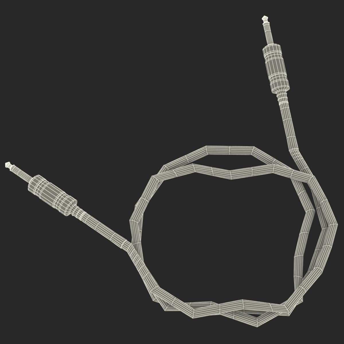 Guitar Cable Rigged 3D model