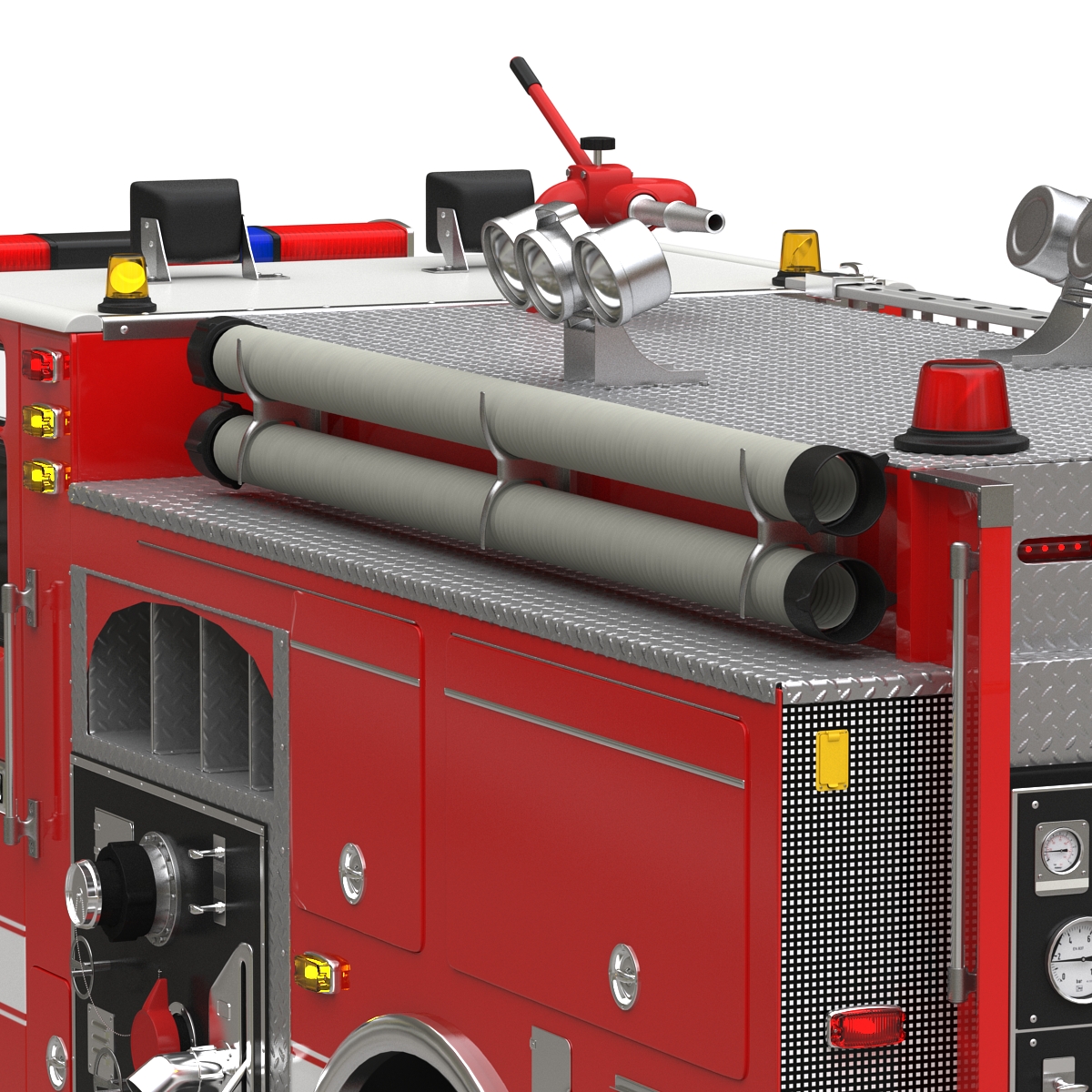 Fire Truck Apparatus 4 3D