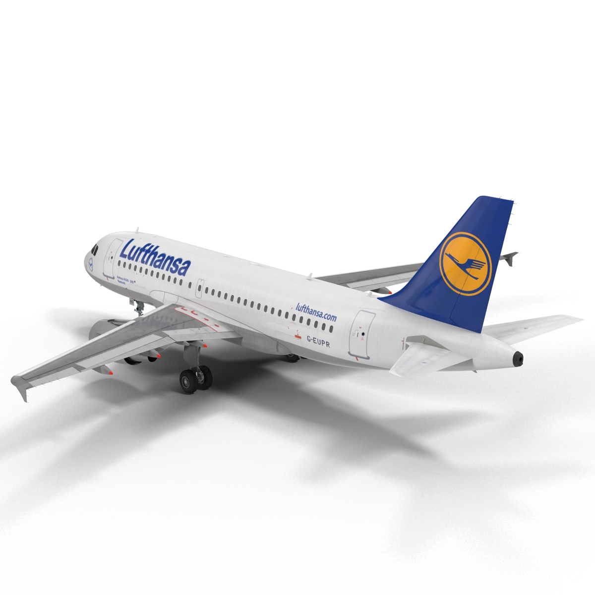 3D Airbus A319 Lufthansa