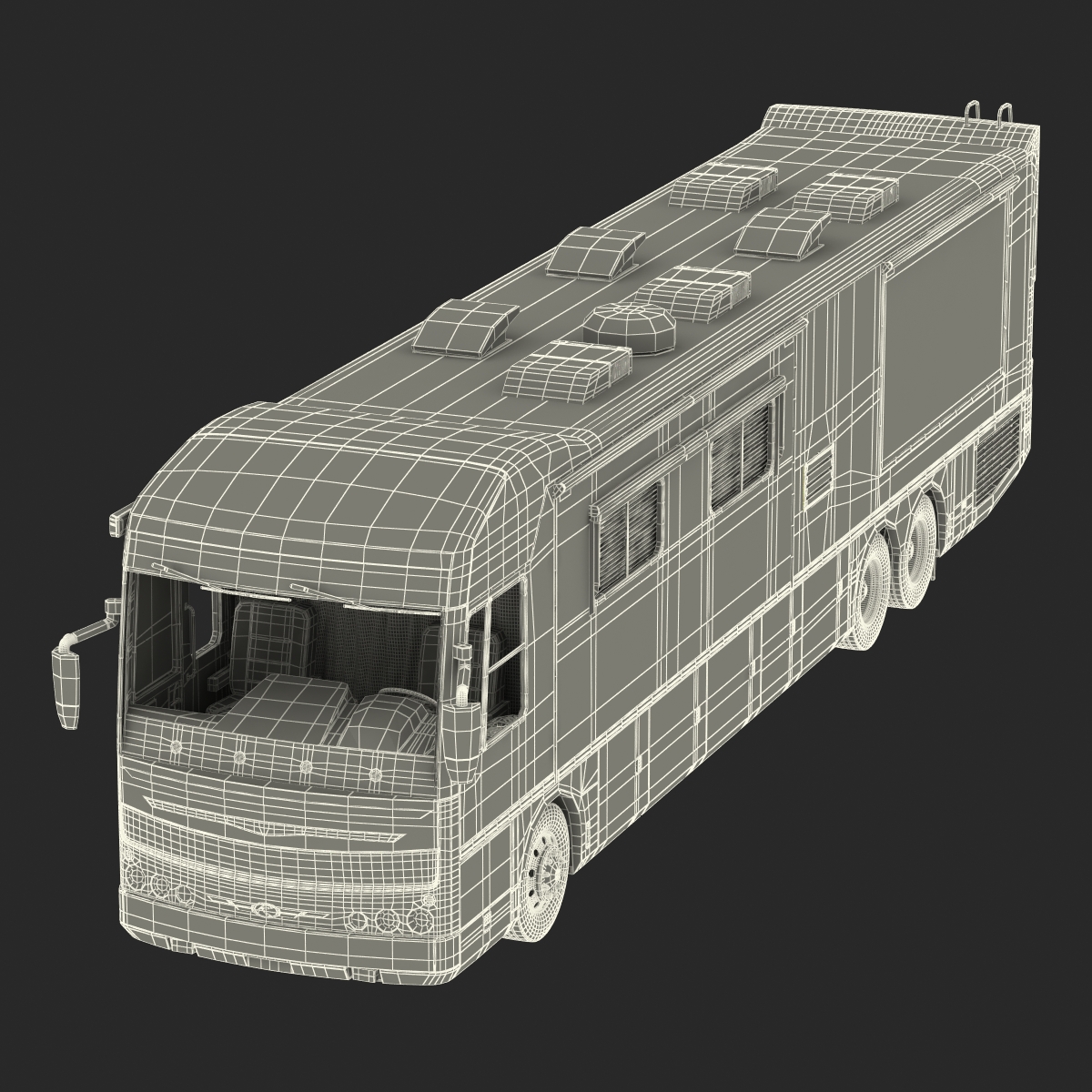 3D Recreation Vehicle Generic Rigged model