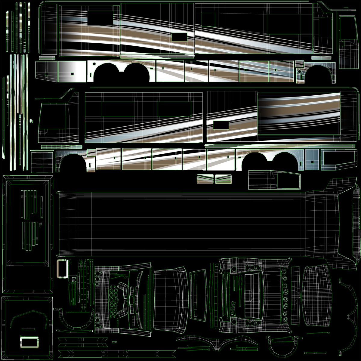 American Recreation Vehicle RV Rigged 3D