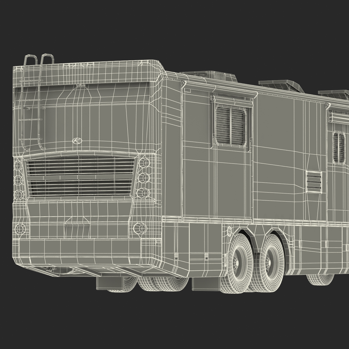 American Recreation Vehicle RV 2 Rigged 3D model