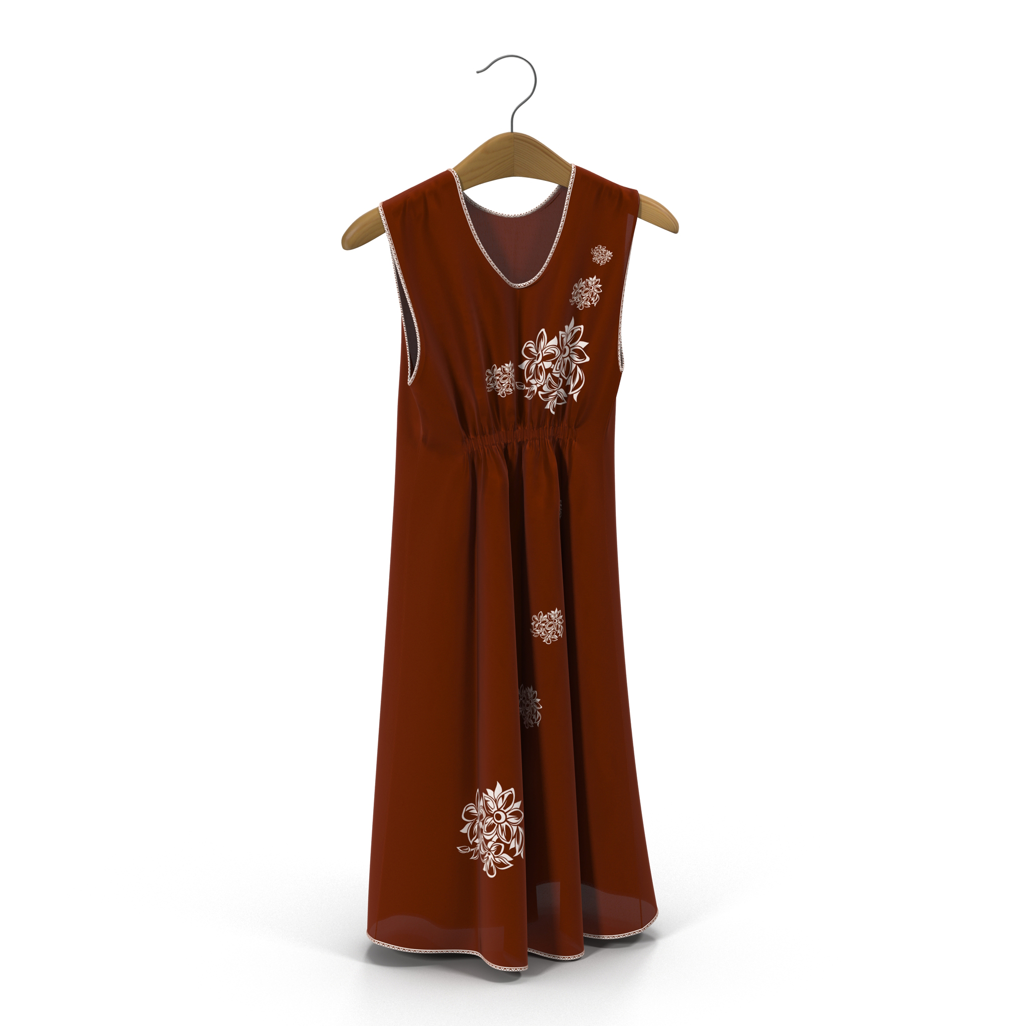 3D model Dress  On Hanger Red