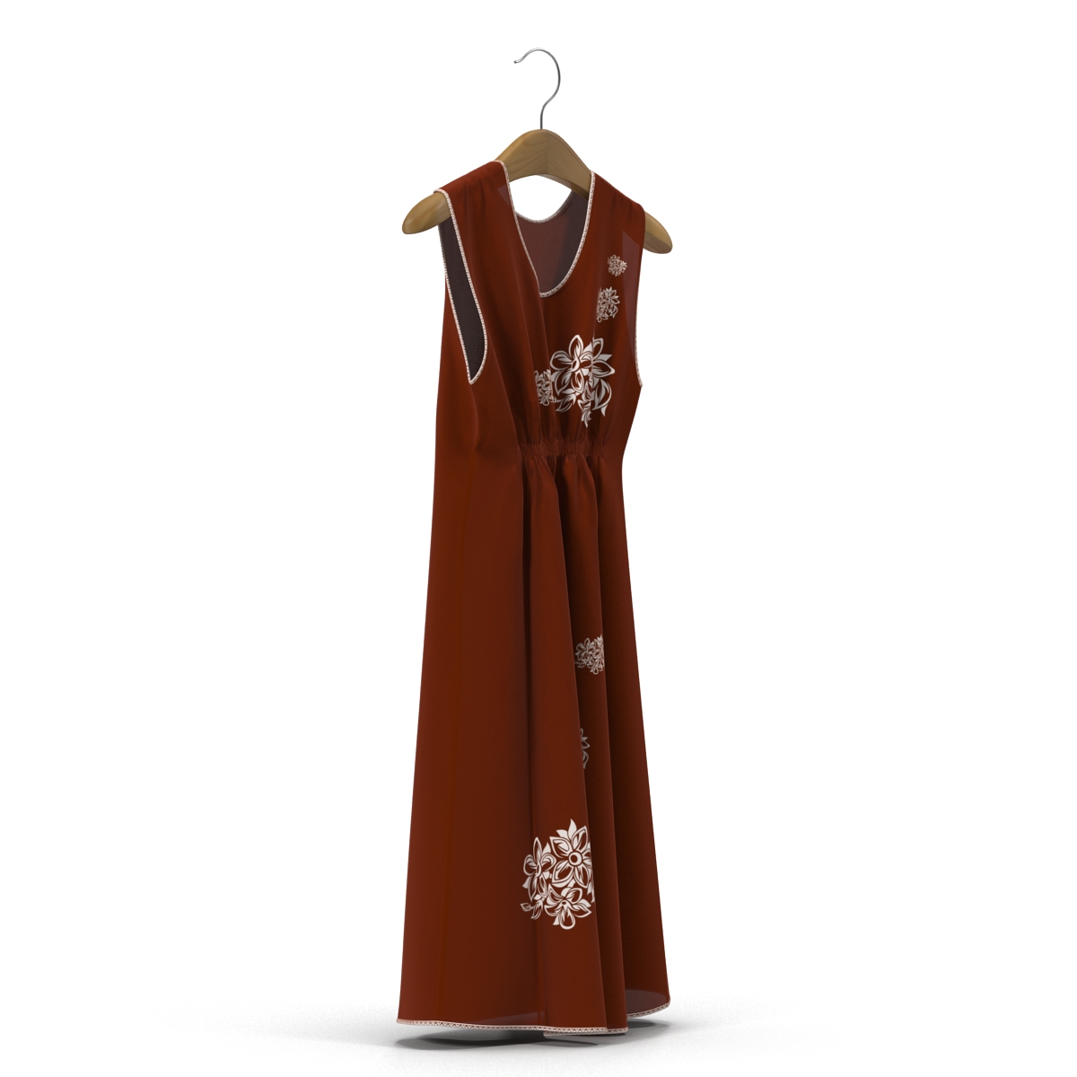 3D model Dress  On Hanger Red