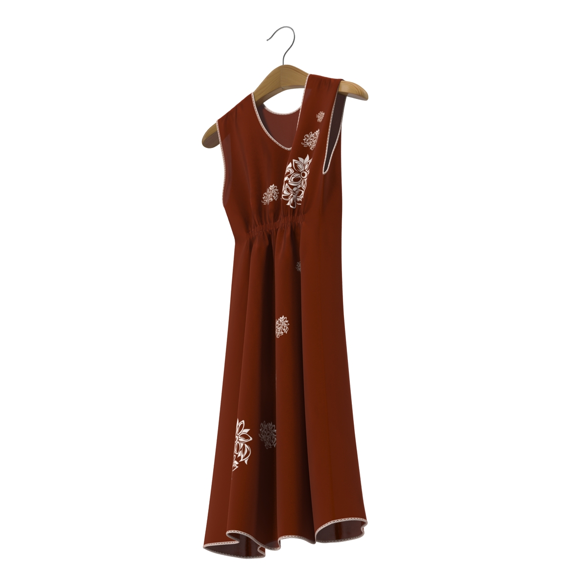 3D model Dress  On Hanger Red