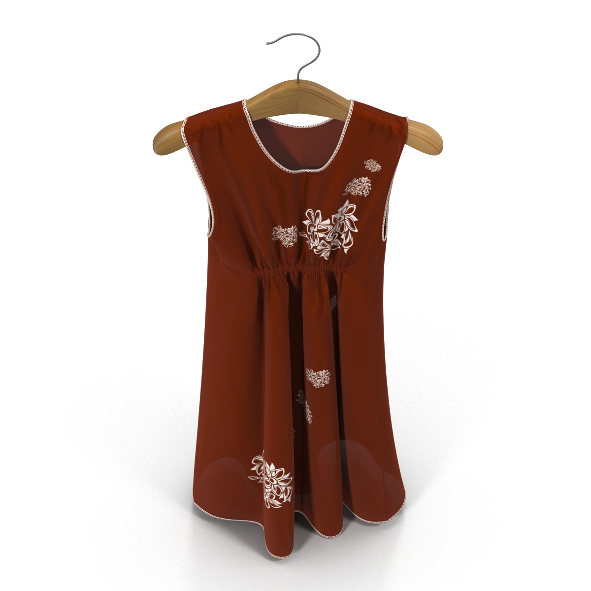 3D model Dress  On Hanger Red