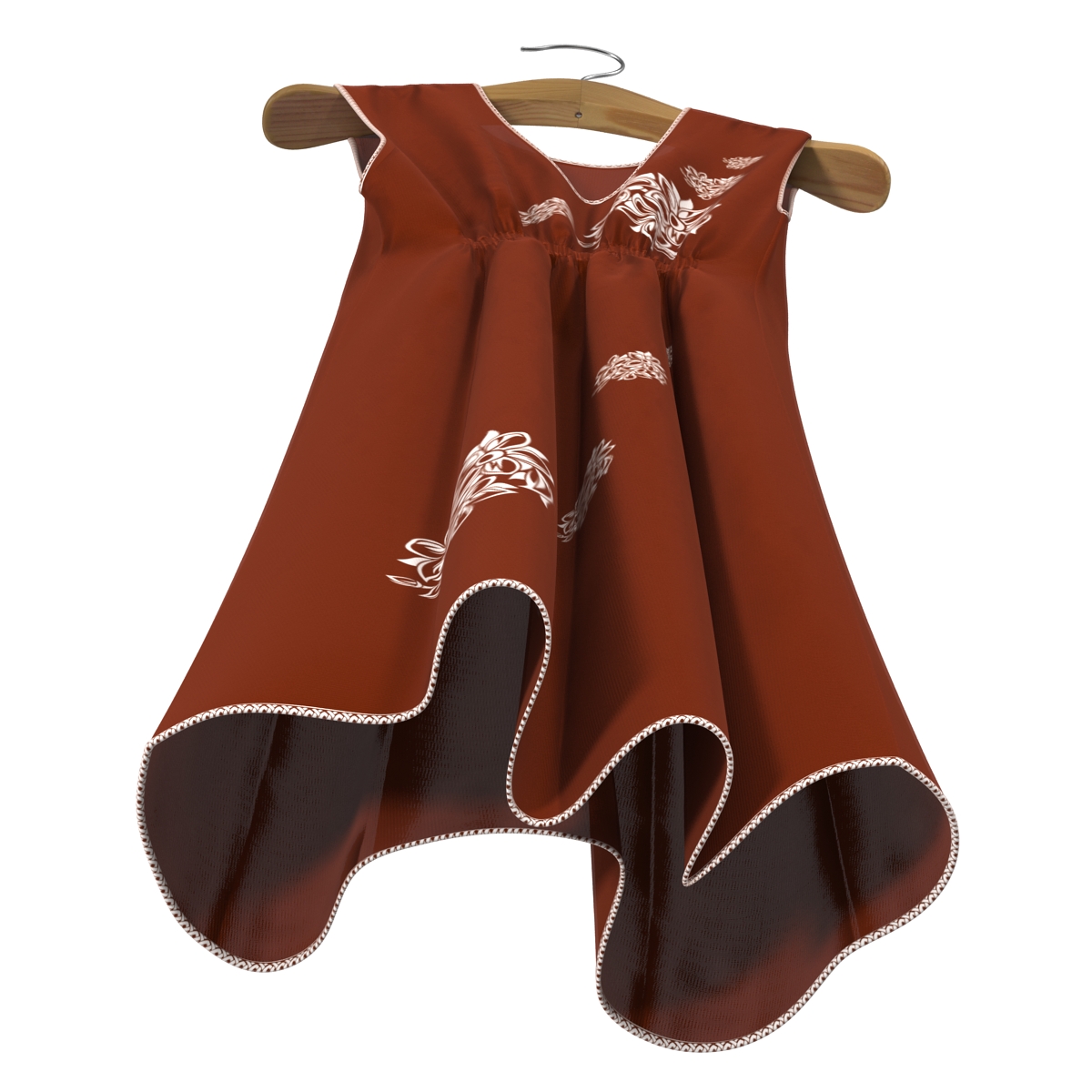 3D model Dress  On Hanger Red