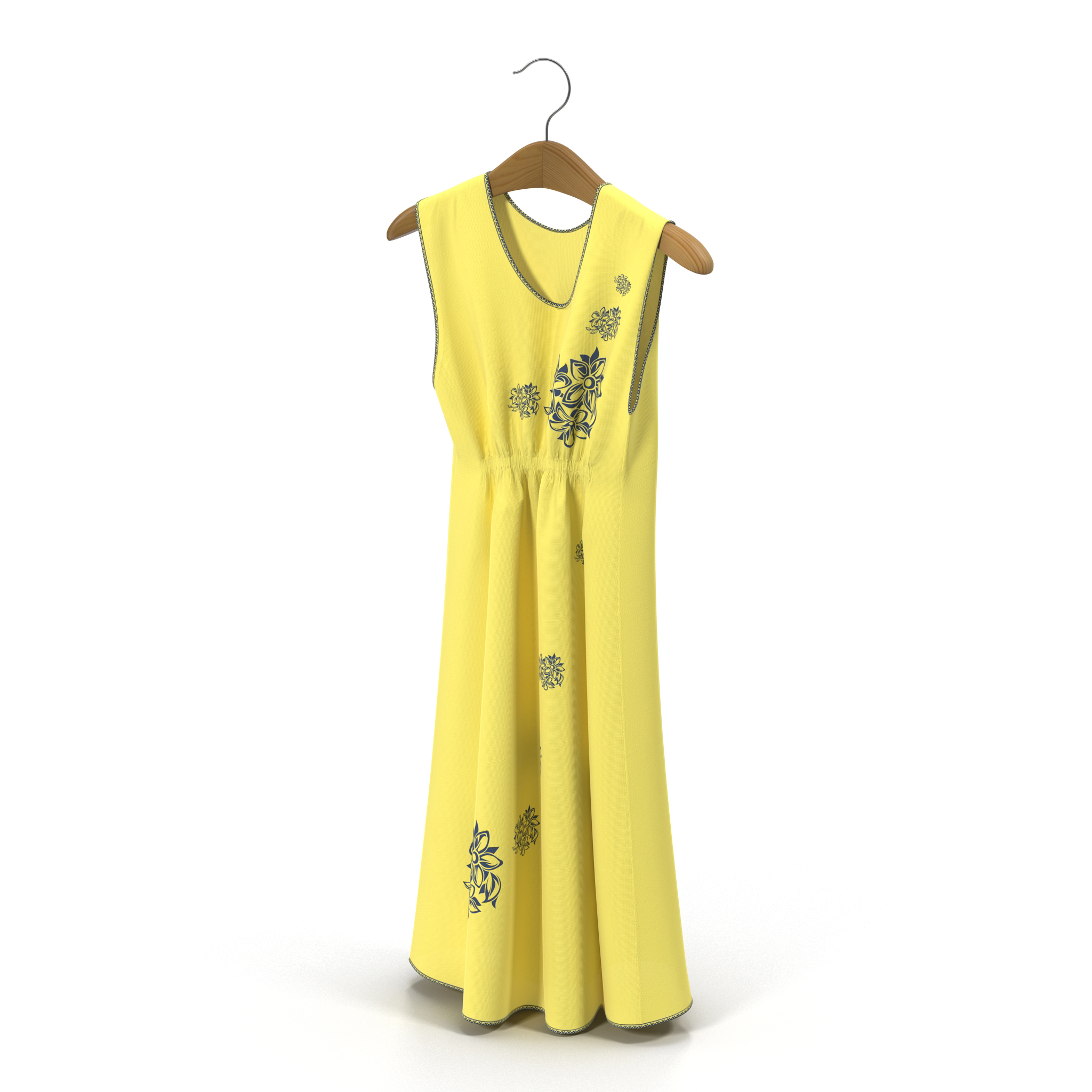 Dress On Hanger Yellow 3D