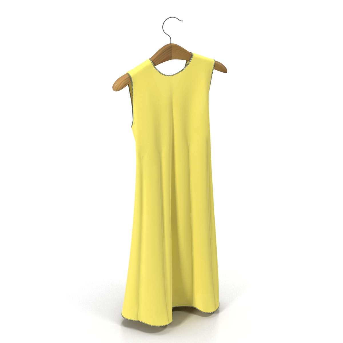 Dress On Hanger Yellow 3D