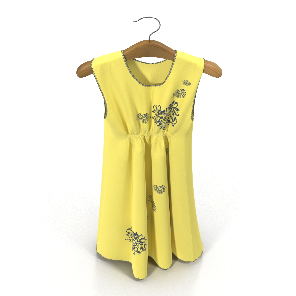 Dress On Hanger Yellow 3D