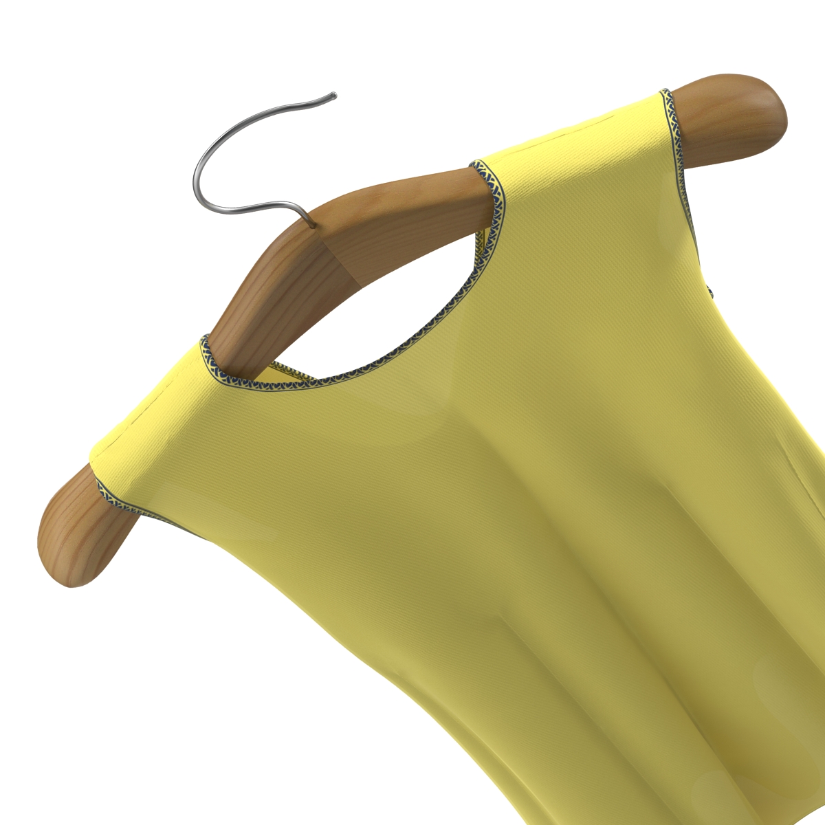 Dress On Hanger Yellow 3D