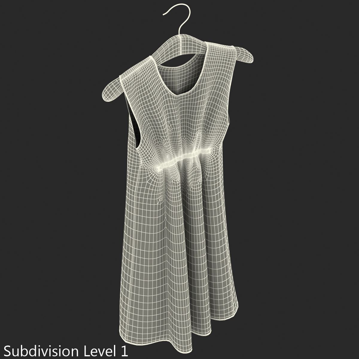 3D model Dress On Hanger