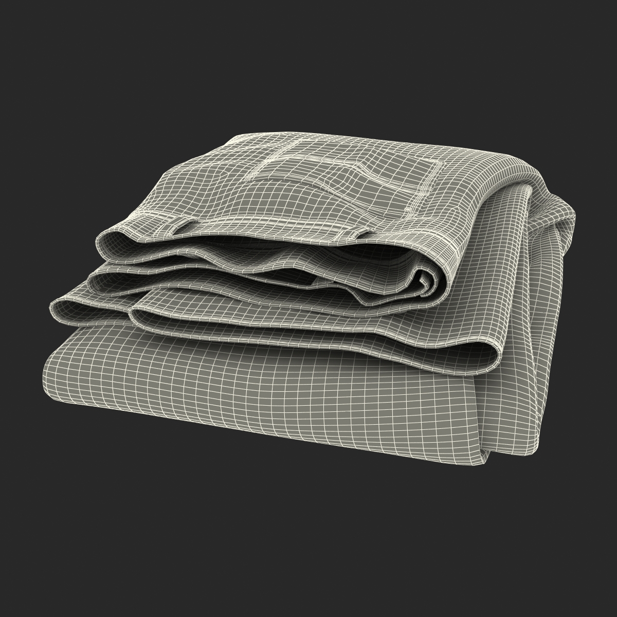 Jeans Folded 2 3D model