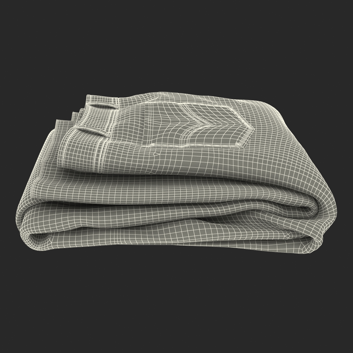 Jeans Folded 3 3D model